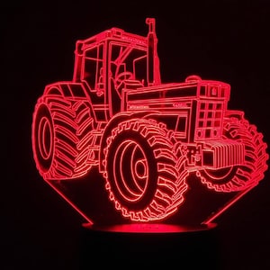 Lampe 3D Motif Tracteur IH 1455XL 7 couleurs imagem 1