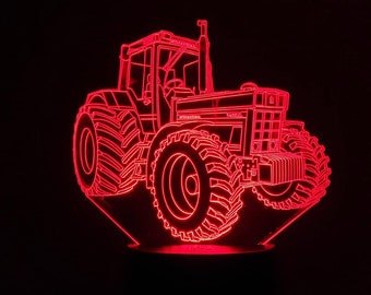 Lampe 3D - Motif Tracteur IH 1455XL - 7 couleurs