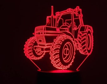 Lampe 3D - Motif Tracteur CA. IH 956XL - 7 couleurs