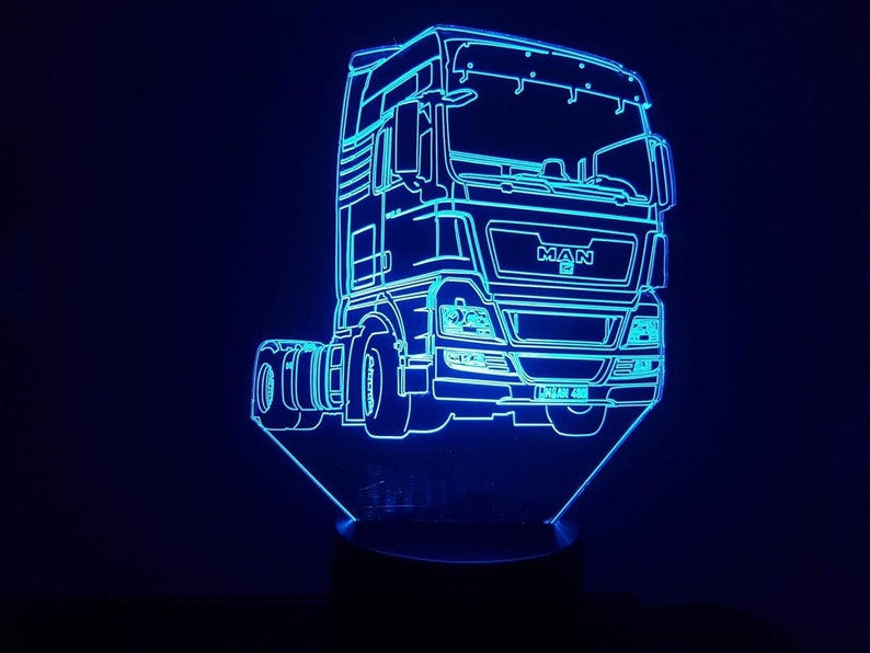 Lampe 3D Motif Camion M-N 7 couleurs image 2