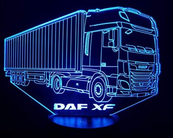 Lampe 3D - Motif Camion D-F XF - 7 couleurs