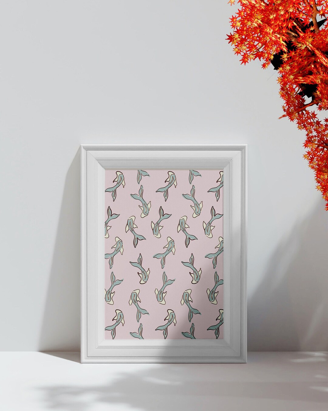 Pink Flying Fish Printable Downloadable Digital Artwork - Etsy