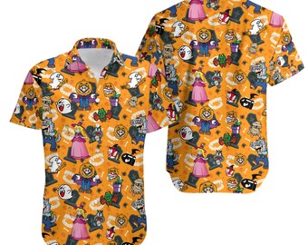 Super Mario Halloween shirt, Supper Killer Halloween Hawaiian Shirt, Mario Halloween Summer Beach Hawaiian Shirt