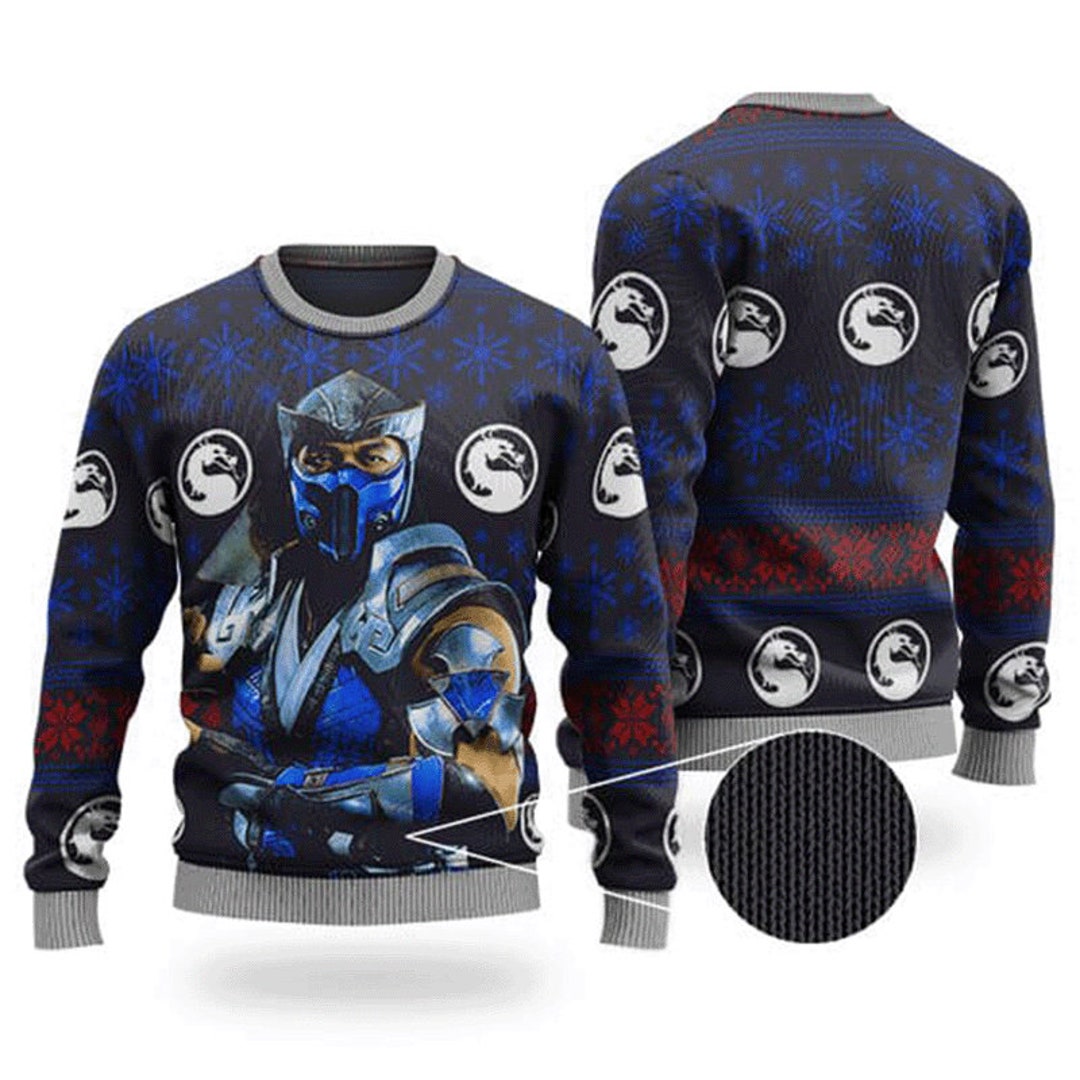 Dope Sub zero Mortal Kombat Ugly Xmas Sweater Mortal Kombat Etsy