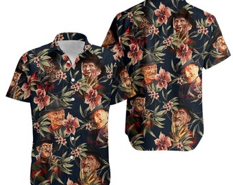 Freddy Krueger Hawaiian Shirt,Freddy Krueger Hawaiian Shirt, Horror Tropical Hawaii Shirt, Nightmare on Elm Street Aloha Shirt