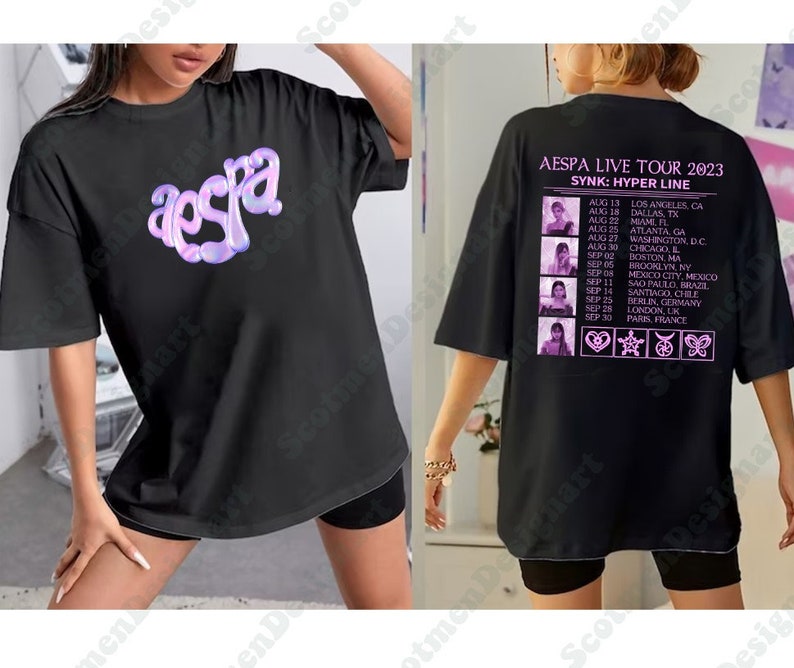 Aespa Tour 2023 Tshirt Aespa Synk Hyper Line Tour Shirt Etsy