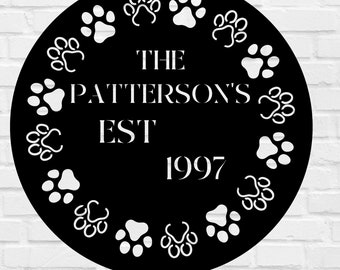 Large Personalized Metal Dog Cat Wall Art For Pet Lovers
