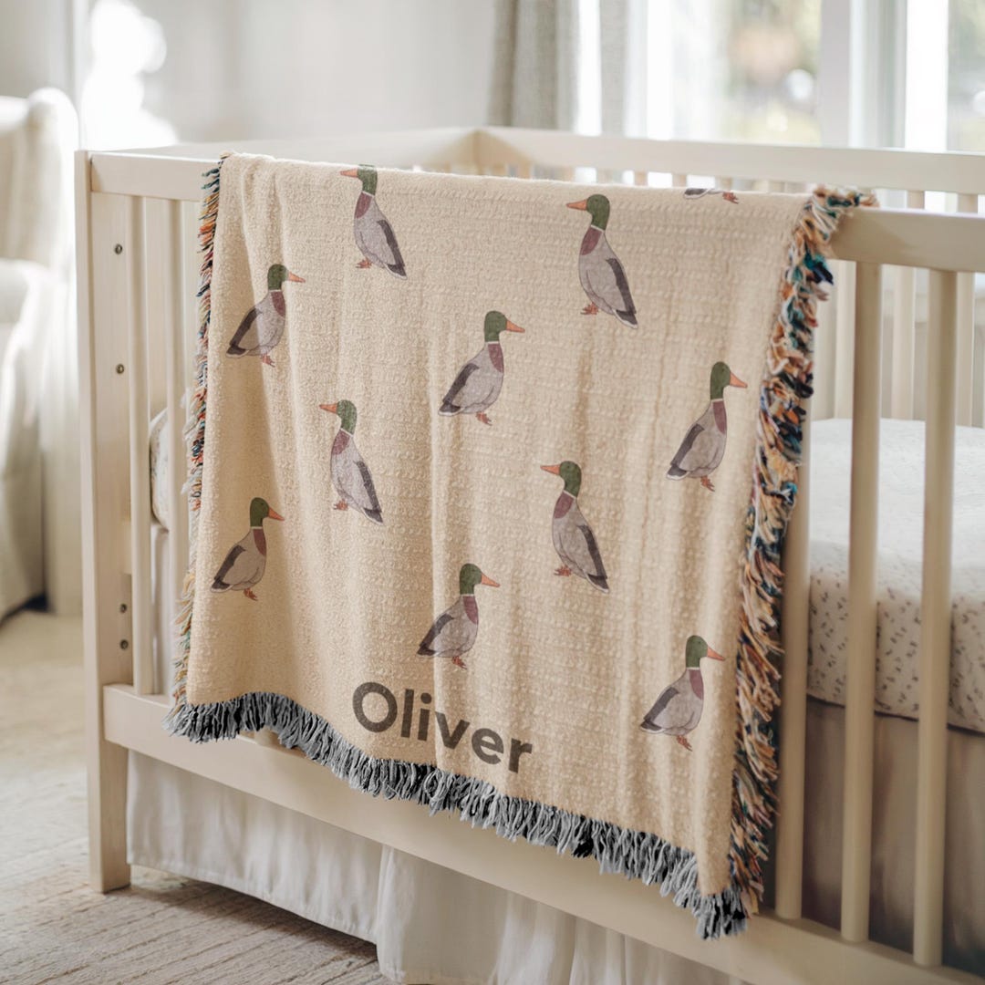 Mallard Duck Baby Blanket Woven Duck Hunter Blanket Woodland ...