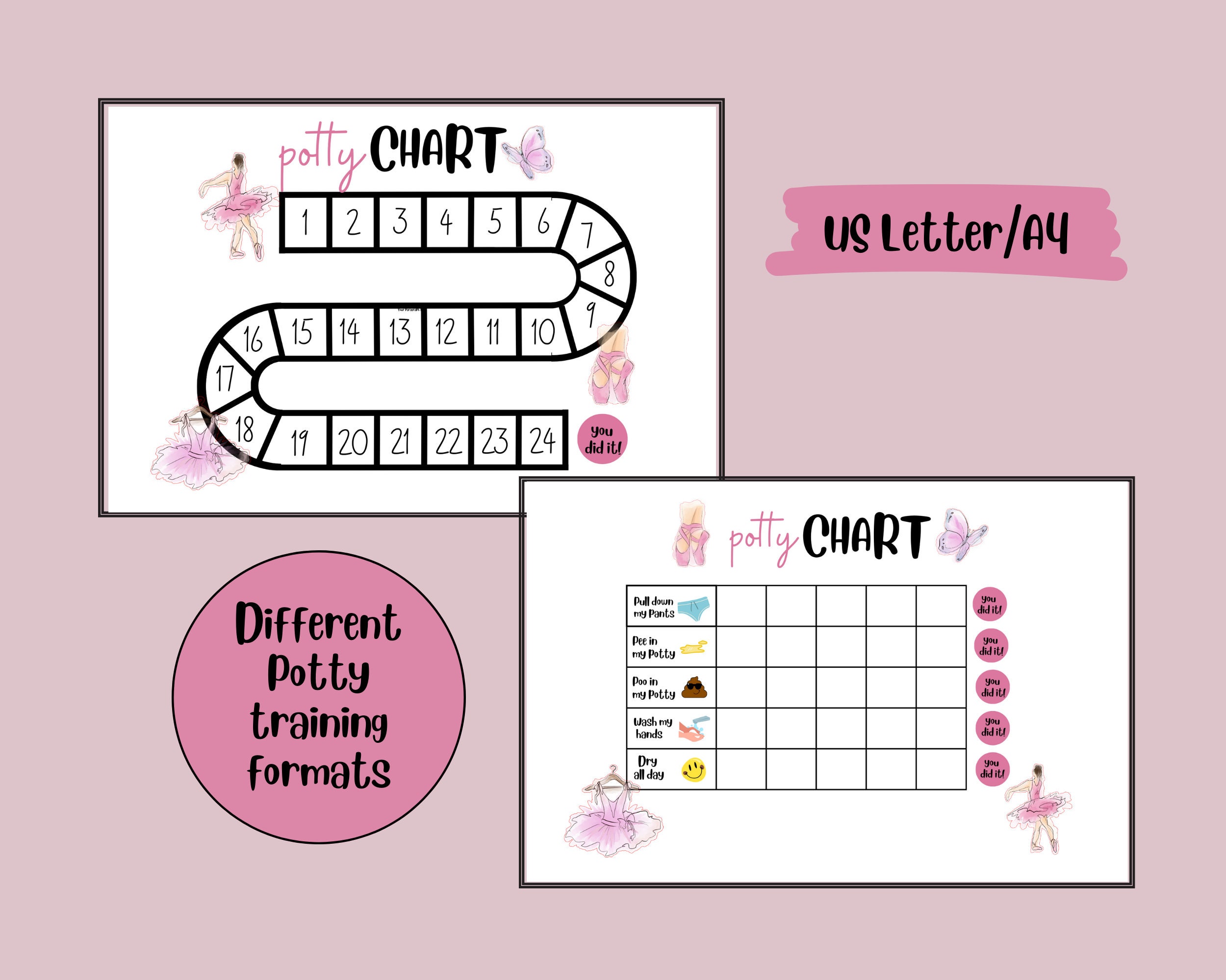 Printable Chore Chart for Kids-ballet Toddler Chore Chart Toddler ...
