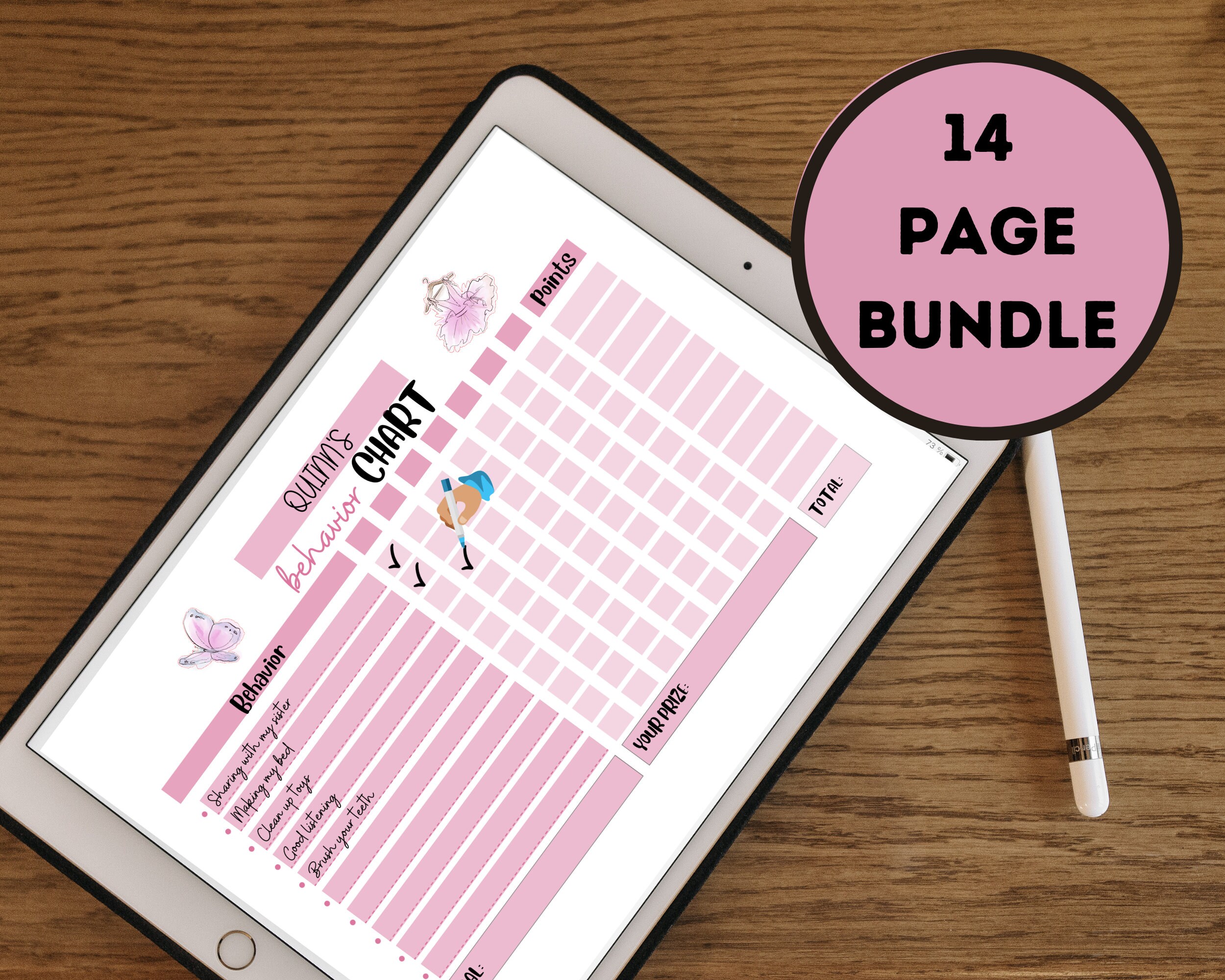 Printable Chore Chart for Kidsballet Toddler Chore Chart Toddler