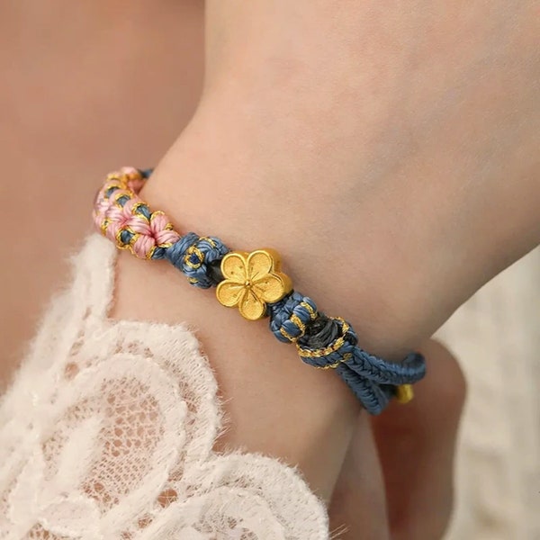 Genshin Impact Ayaka Handmade Braided Woven Bracelet - Genshin Jewelry ,  Gift For Her / Women