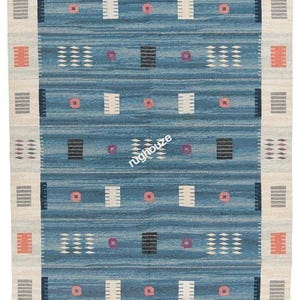 Navy Blue Traditional Scandinavian style flat weave rugs for all living space. Classic Rugs, Kilim Rug, Swedish Rugs for modern home