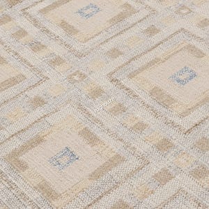 Mid-century Swedish flatweave rug, Scandinavian wool kilim Rug - 1960s