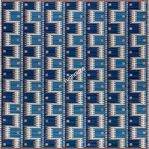 Striped Wool Kilim Rug: Swedish Marianne Richter Inspired, Beige & Blue