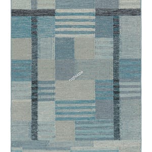 Helen Lindberg Mid-century Swedish flatweave rug, Scandinavian wool kilim Rug - 1960sHandmade dhurry for living room
