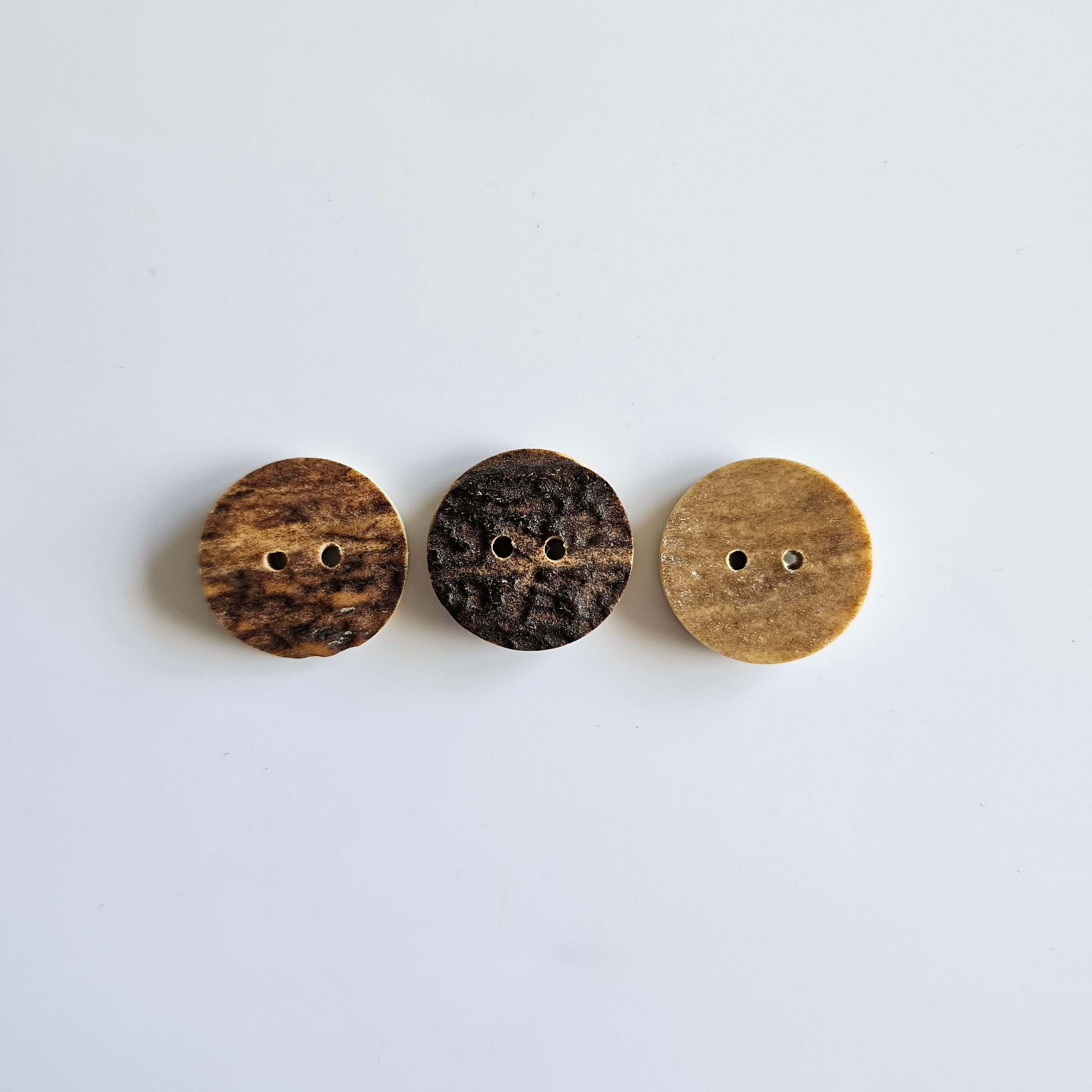 Handmade Buttons, Antler Buttons, Horn Buttons, Natural Antler Buttons