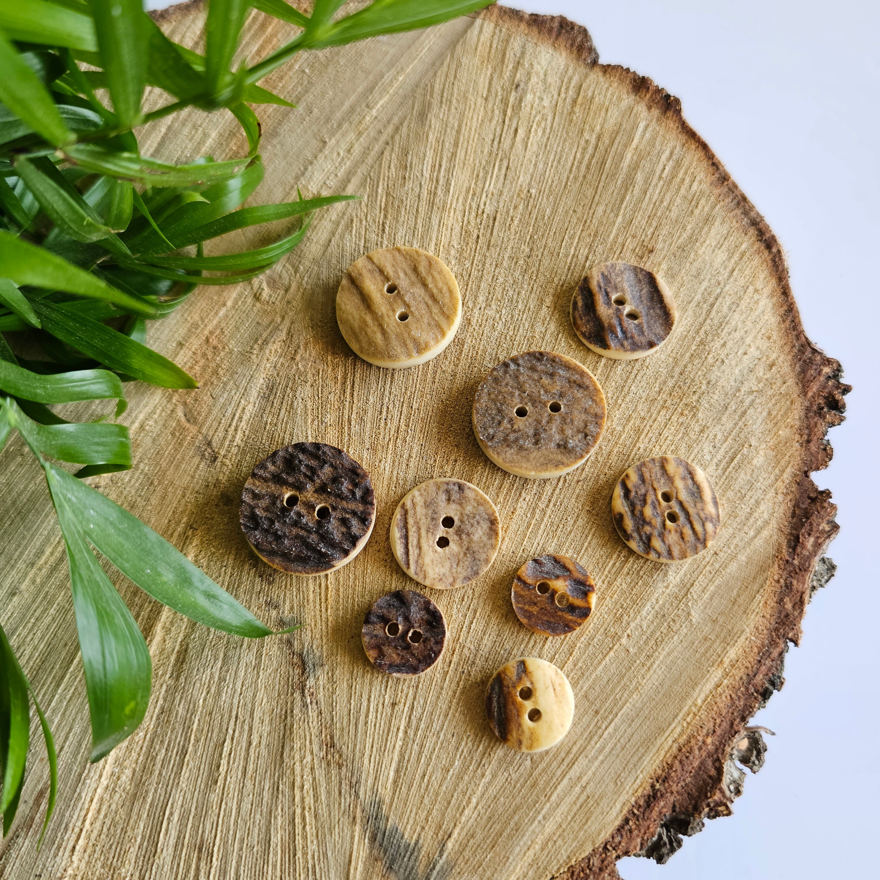 Handmade Buttons, Antler Buttons, Horn Buttons, Natural Antler Buttons