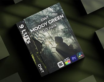 9 Moody Green LUTs für Davinci, Premeire Pro, Final Cut Pro, Video LUTs, Mobile LUTs, Kinematische Grün LUTs, Sony Slog3 and REC.709