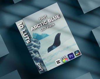 10 Blue Arctic Cinematic LUTs, förinställningar för kalla vintervideor för Premiere Pro