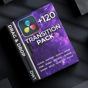 Paquete de transiciones de DaVinci Resolve: más de 120 efectos de vídeo impecables y ajustes preestablecidos con fallos