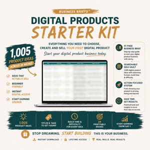 1005 Digital Product Ideas 2026 | Digital Product Business Starter Kit | Etsy Seller Guide, Google Sheets, Etsy Seller Guide, Sell on Etsy