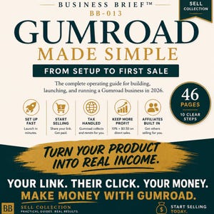 Gumroad Made Simple | How to Sell Digital Products on Gumroad | Gumroad Setup Guide | Sell Online Business Beginner | Small Business Guide