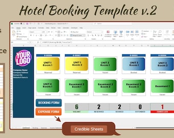 Modelo de reserva de hotel V.2 em Excel