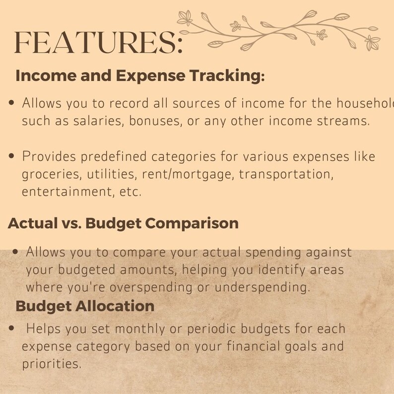 Family Budget Template - Etsy