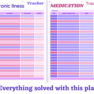 Chronic Illness Medical Planner, Headache Journal, Medication tracker, Medical Information Binder, Printable Chronic Illness Journal