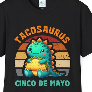 Taco Dinosaur T-Shirt: Funny Cinco De Mayo Fiesta Tee