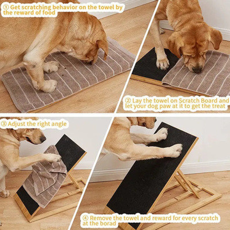 Good4Pet Dog Nail Scratch Board-Dog Nail File Dog Paw Nail Scratch Pad Dog Scratch Board Built-in Food Box image 3