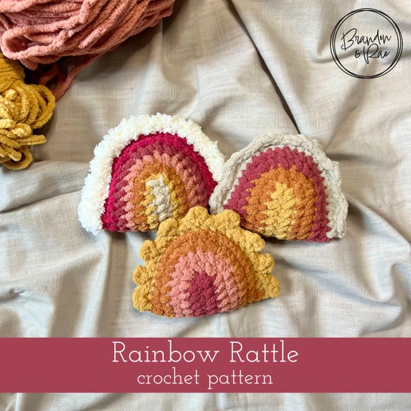 Rainbow Rattle Crochet Pattern / Crochet Rainbow / Rattle Crochet Pattern