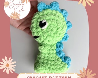 Dino Boo Boo Buddy Crochet Pattern | Ice Pack Cover | Kids Ice Pack | Dino Ice Pack | Dino Cover | Crochet Dinosaur