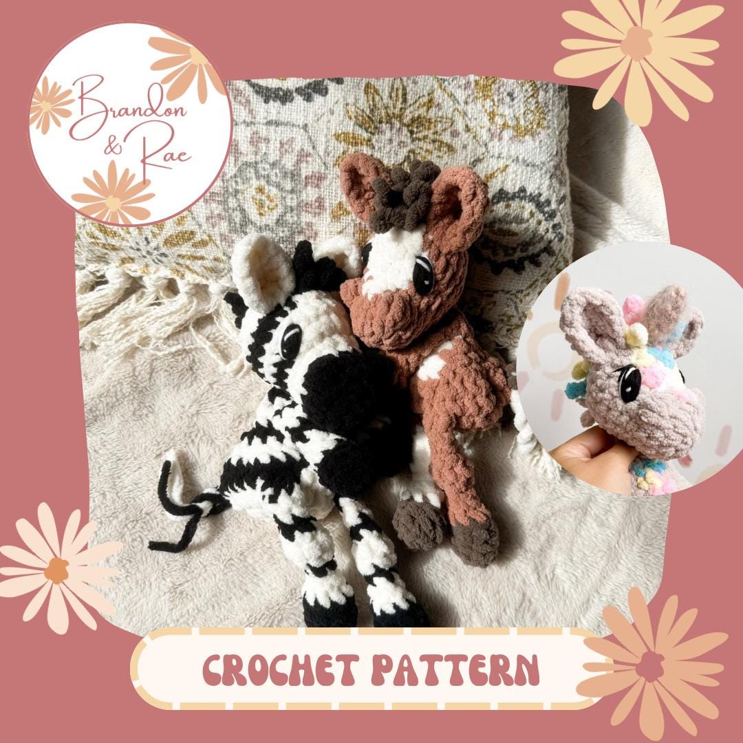 40 Zebra Crochet Patterns for Amigurumi, Blankets, Nursery Decor, and Handmade Gifts 18 Zola Zebra Horse