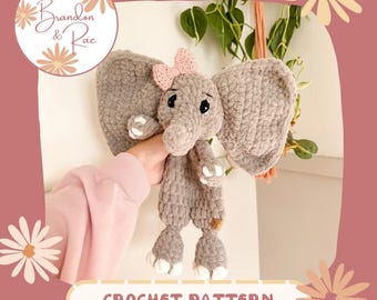 Elodie Elephant Crochet Snuggler Pattern (PDF)