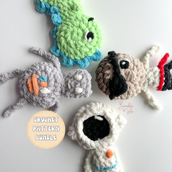 The Little Adventurers Boo Boo Buddy Crochet Pattern Bundle | Ice Pack Cover | Kids Ice Pack | Pirate | Astronaut | Dino | Robot