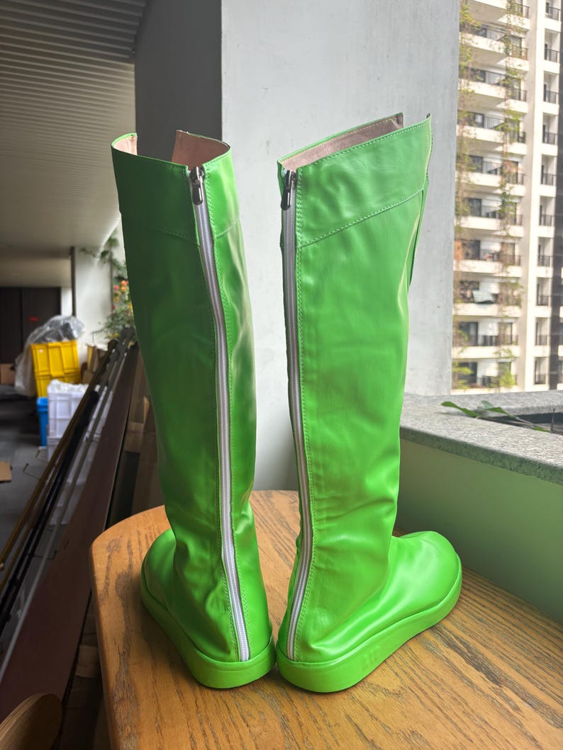 Green Cosplay Boots Men Costume Boots Women Shoes Custom Made - Etsy