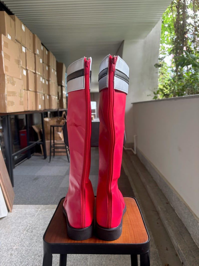S.P.D Power Ranger Boots Red Ranger Boots Custom Made - Etsy