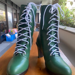 Sailor Jupiter Shoes Cosplay Kostuum Laarzen Schoenen Custom Made Groen