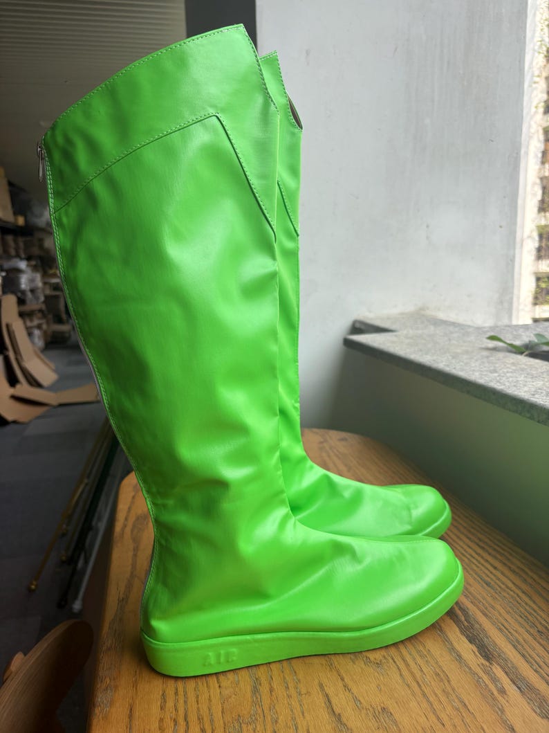 Green Cosplay Boots Men Costume Boots Women Shoes Custom Made - Etsy