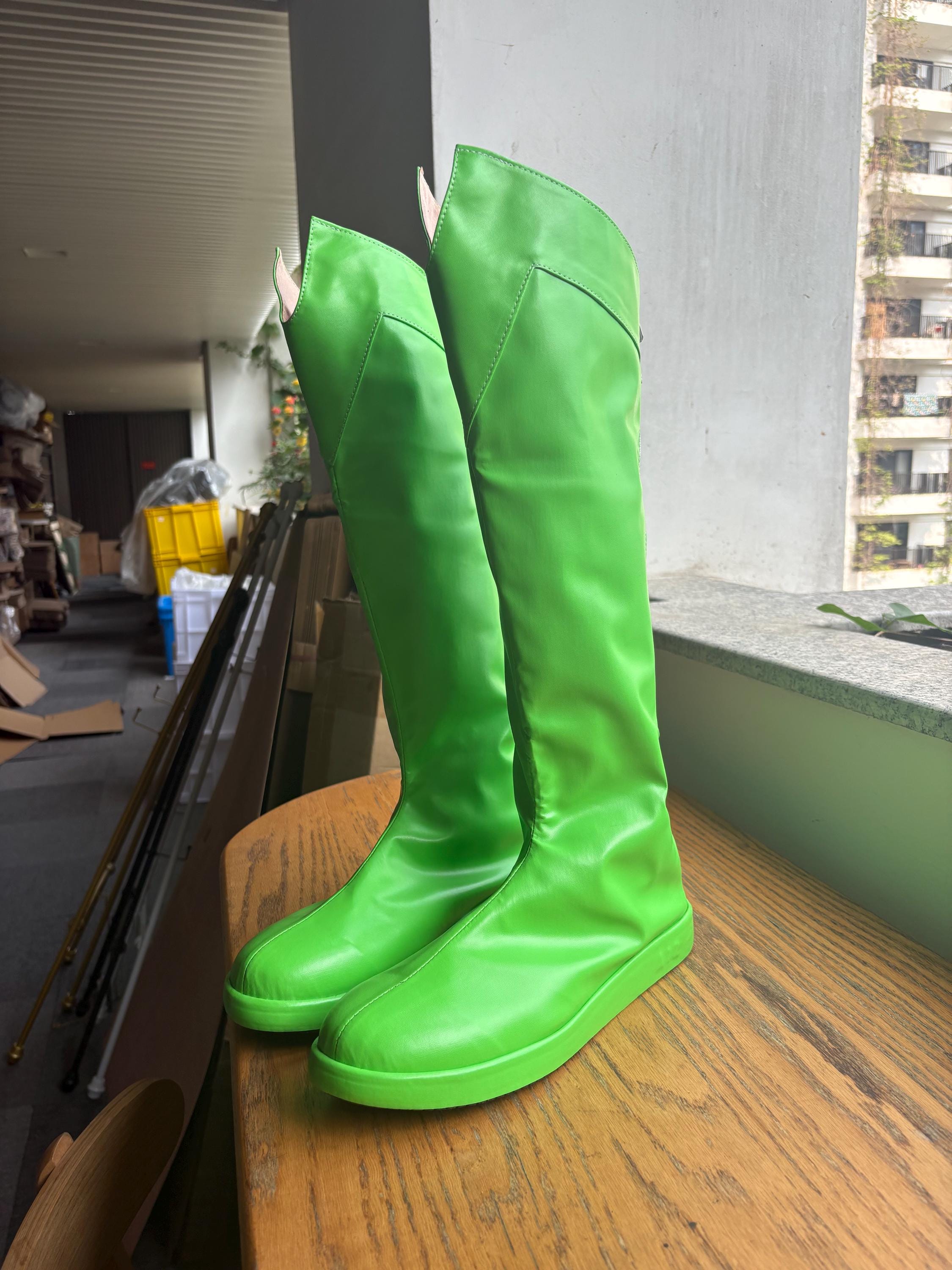 Green Cosplay Boots Men Costume Boots Women Shoes Custom Made - Etsy