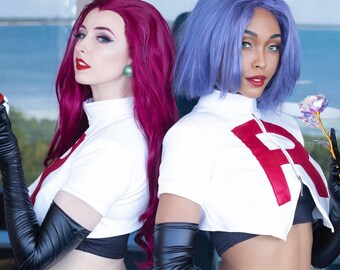 James & Jessie Pokemon Anime Team Rocket Cosplay Costume | Halloween Anime Cosplay