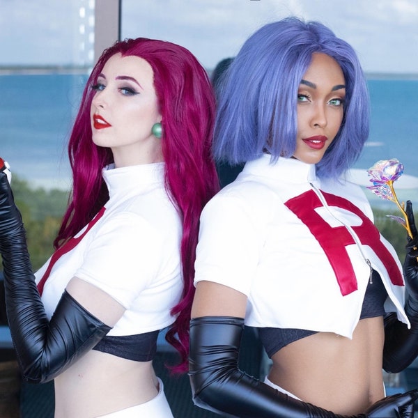 James & Jessie Pokémon Anime Team Rocket Cosplay Costume | Halloween Anime Cosplay