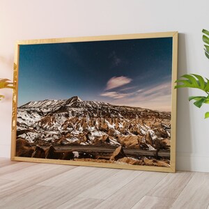 Mountain View Wall Art, Snowy Mountain Wall Art, Nature Landscape Wall Decor, Huge Canvas Wall Art, Woods Wall Print, Mom&#39;s Gift, Home Decor