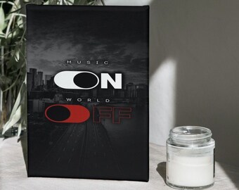 Music On World Off Canvas, Geschenk für Musiker