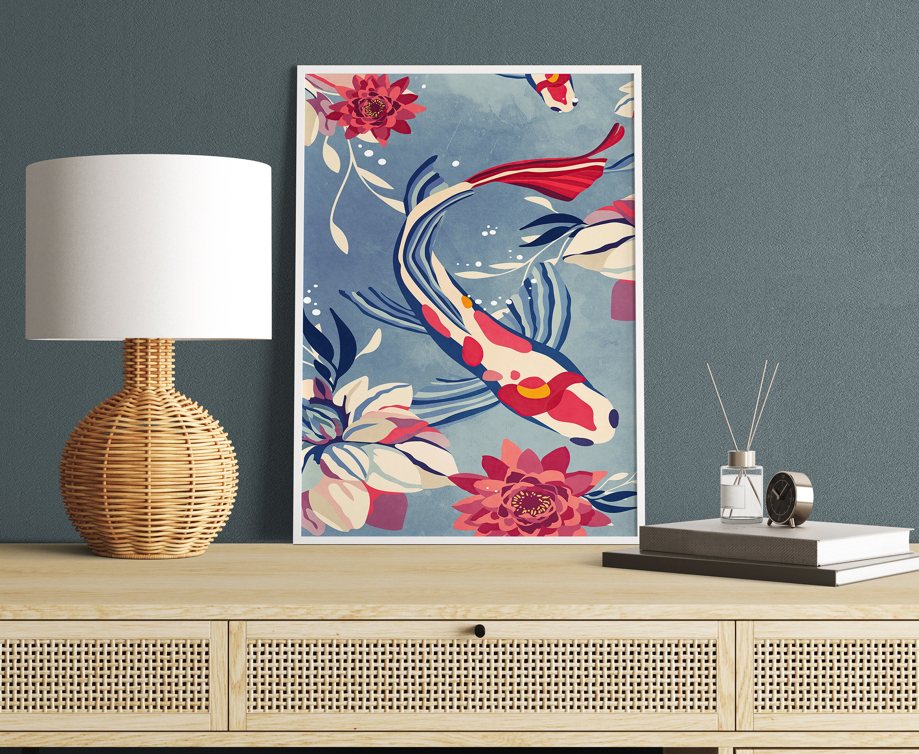 Koi Fish Canvas Print – Japanese Wall Art, Ready to Hang - Etsy