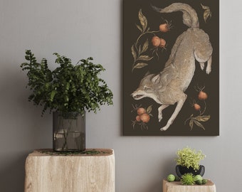 Wolf Painting Canvas Print, Cool Wolf Wall Art, Ready To Hang