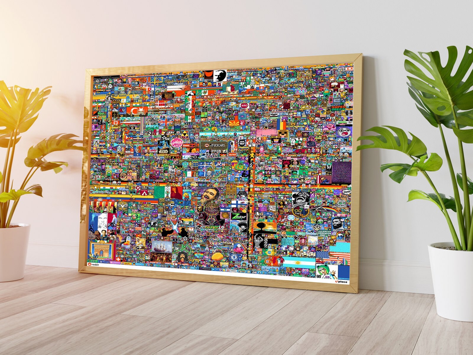 R Place Reddit 2022 Final Image Canvas Reddit Canvas Wall Etsy