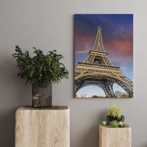 Arte de la pared de la Torre Eiffel, Decoración de la pared de París, Regalo del cartel del lienzo de Francia, Decoración, Impresión de arte de la Torre Eiffel, Lienzo de la Torre Eiffel, Regalo de los amantes de París