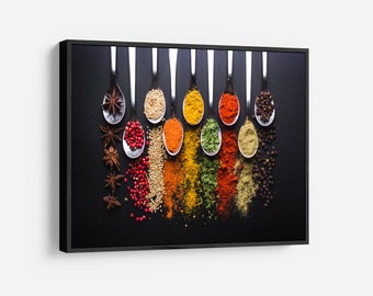 Spices Canvas Print: Colorful Kitchen Wall Art